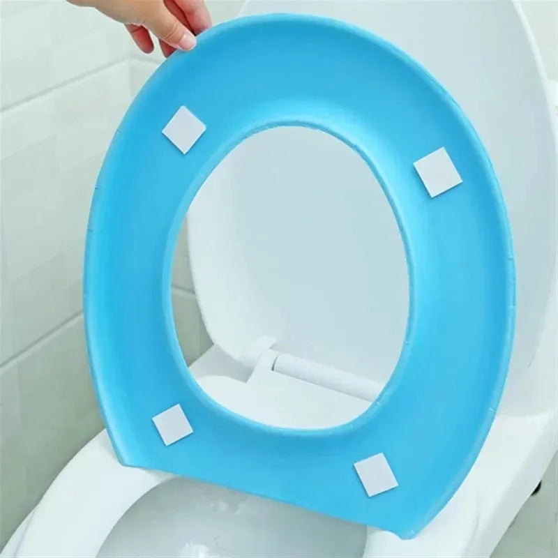 Waterproof Toilet Seat Cover Washable Sticker Foam Portable Silicone Toilet Lid Cover Cup Covers Bathroom Accessories Oasis Select