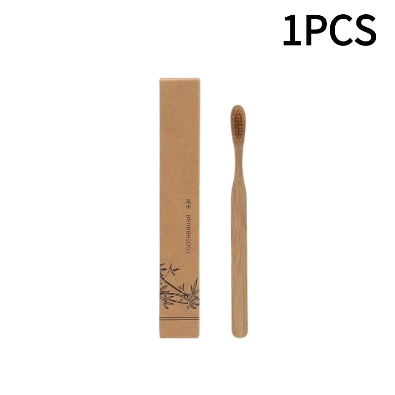 Bamboo Toothbrush Set – Soft Bristles, Travel & Eco-Friendly