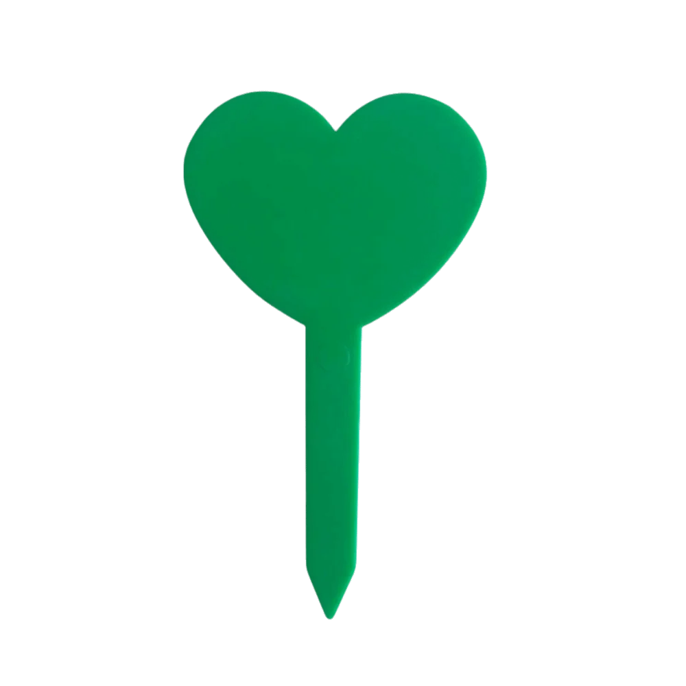 100PCS Waterproof Plant Labels Tags Reusable Heart Shaped Plant Growth Label Durable Nursery Markers DIY Garden Decoration Oasis Select Green