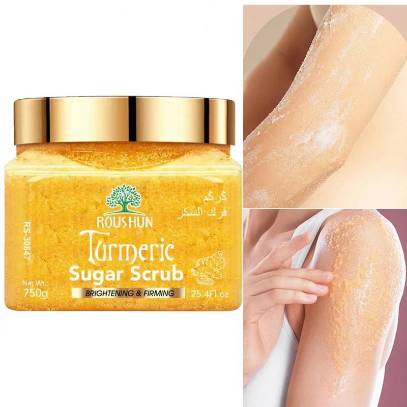 ROUSHUN Turmeric Sugar Body Scrub 750g – Deep Cleansing