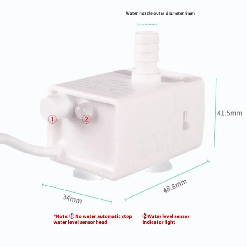 Hot Sale Water Pump Pet Cat Water Dispenser Anti Dry Burning Motor Cat Flower Water Dispenser Fish Tank Submersible Pump Oasis Select White