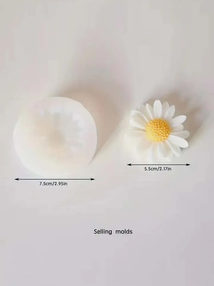 1/2pcs Daisy Candle Silicone Candle Mold for Candle Making Kit DIY Flower Handmade Candle Mold Oasis Select 1pc
