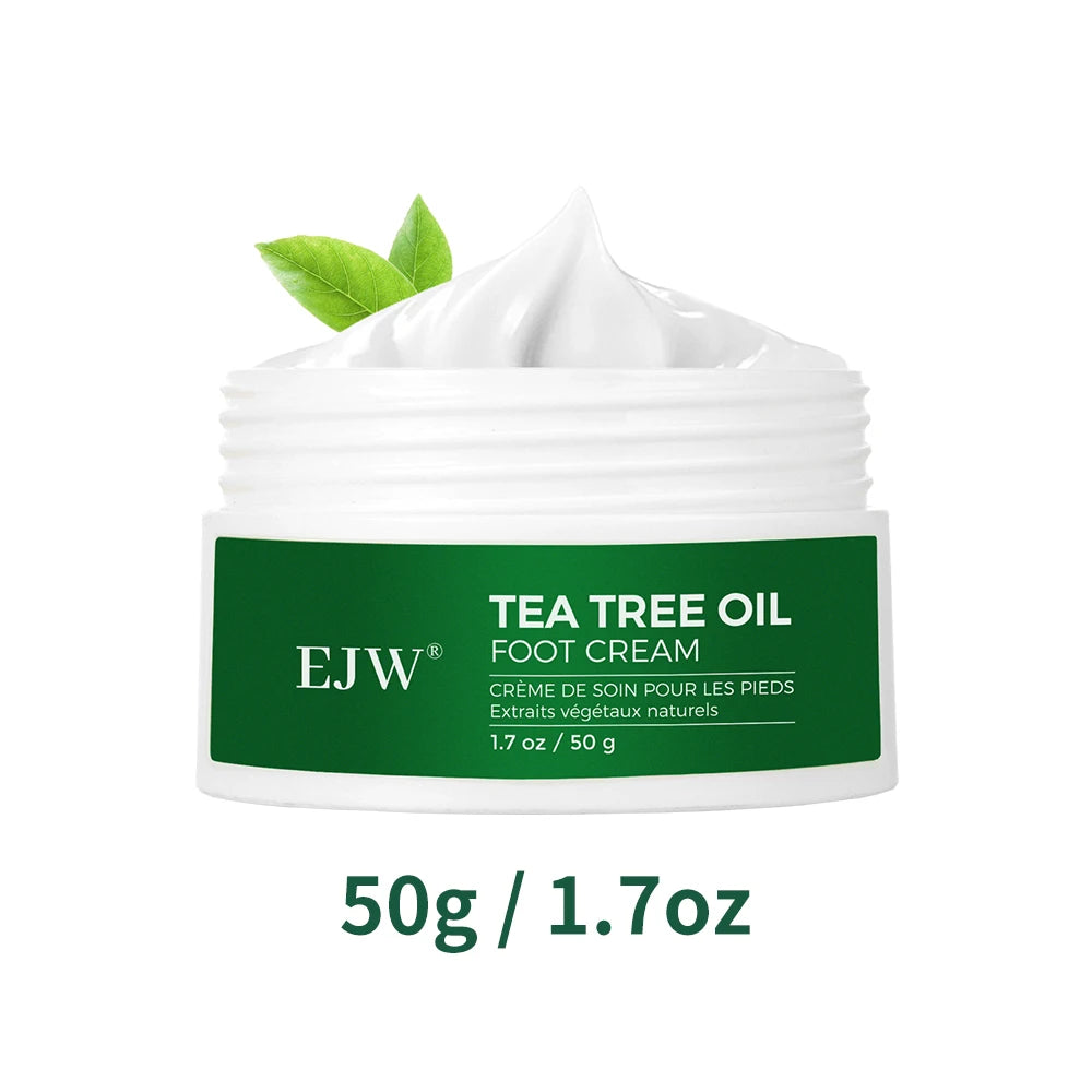 Tea Tree Oil Foot Cream, Warming Cream - Calluses, Dry Cracked Feet, Hands, Heels, Elbow -Softens & Moisturizes Skin, Foot Balm Oasis Select 50g