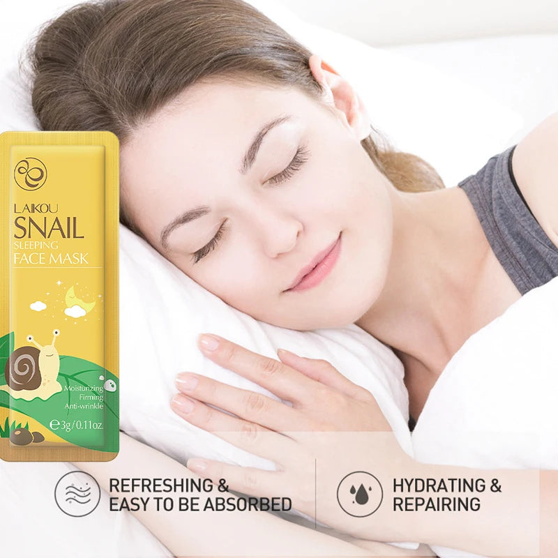 LAIKOU 7-Piece Korean Sleeping Face Mask Set – Hydrating & Firming Sleeping Face Mask Oasis Select