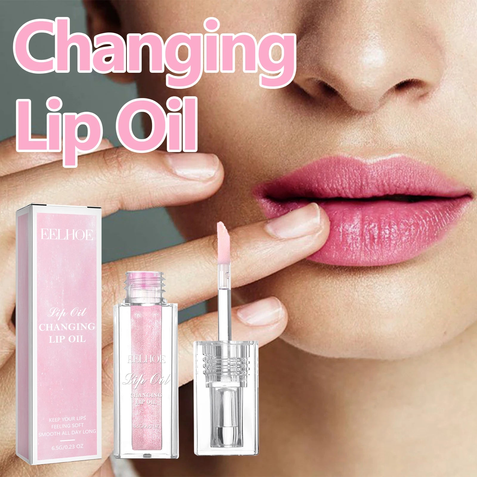Color Changing Lip Oil Fades ＆ Smoothes Fine Lines On The Lips Moisturizes ＆ Prevents Dryness ＆ Cracking Color Changing Lip Care Oasis Select