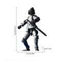 Medieval Action Figures Anime Figures Toys Movable Robot Multi-Jointed Dummys Fully Articulated Action Figures for Desk Display Oasis Select Black