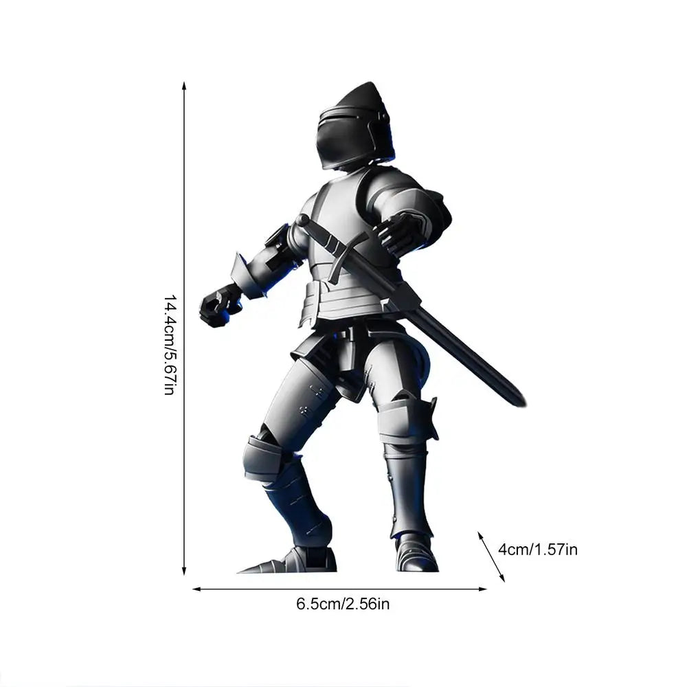 Medieval Action Figures Anime Figures Toys Movable Robot Multi-Jointed Dummys Fully Articulated Action Figures for Desk Display Oasis Select Black