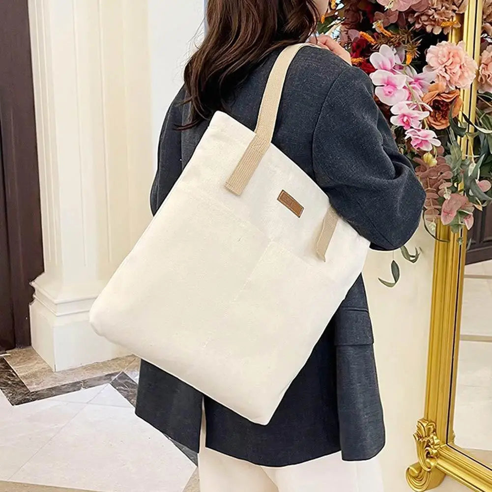 Women's Large Canvas Tote Bag – Shoulder, Beach & Shopping