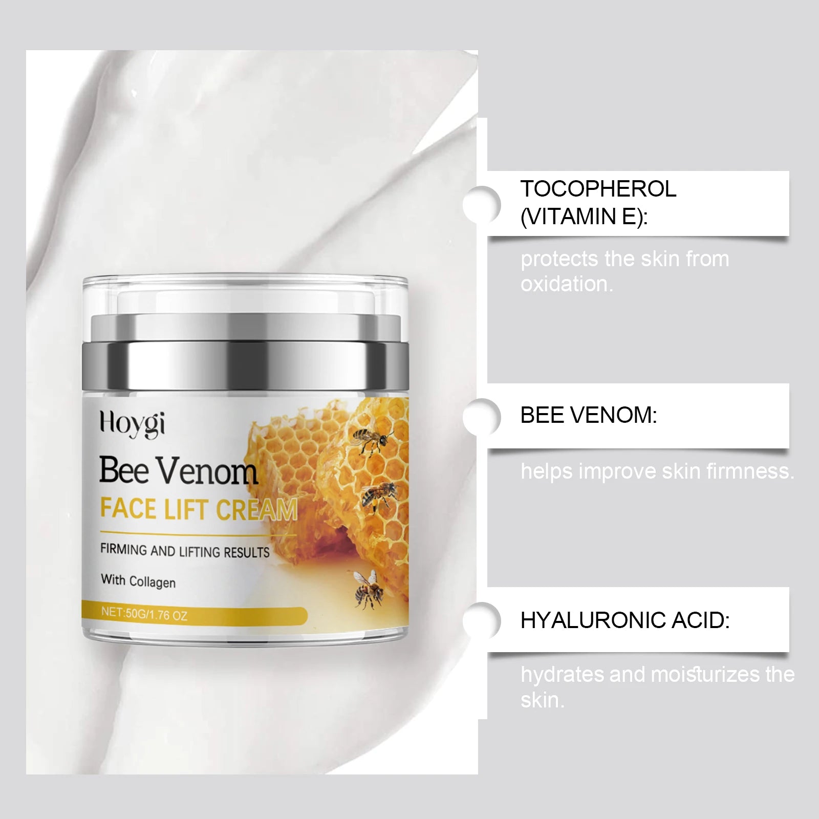 Hoygi Bee Venom Firming Face Cream – Anti-Aging Moisturizer