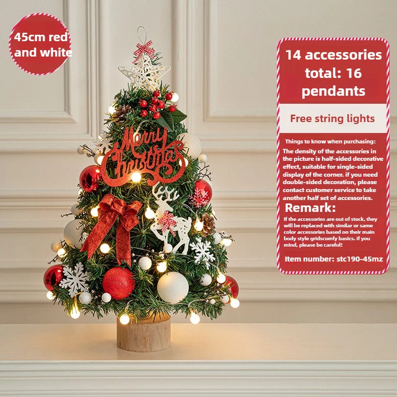 New Christmas Tree Home Small Desktop Ornament Diy Material Packaging Decoration Christmas Decoration Mini Christmas Tree Oasis Select 45cm D Look at the picture