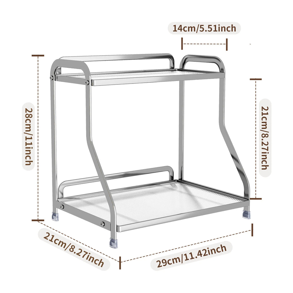Desktop Shelf Dresser Cosmetics Storage Rack Bathroom Perfume Finishing Rack Ornament Jewelry Rack Oasis Select Second layer silver