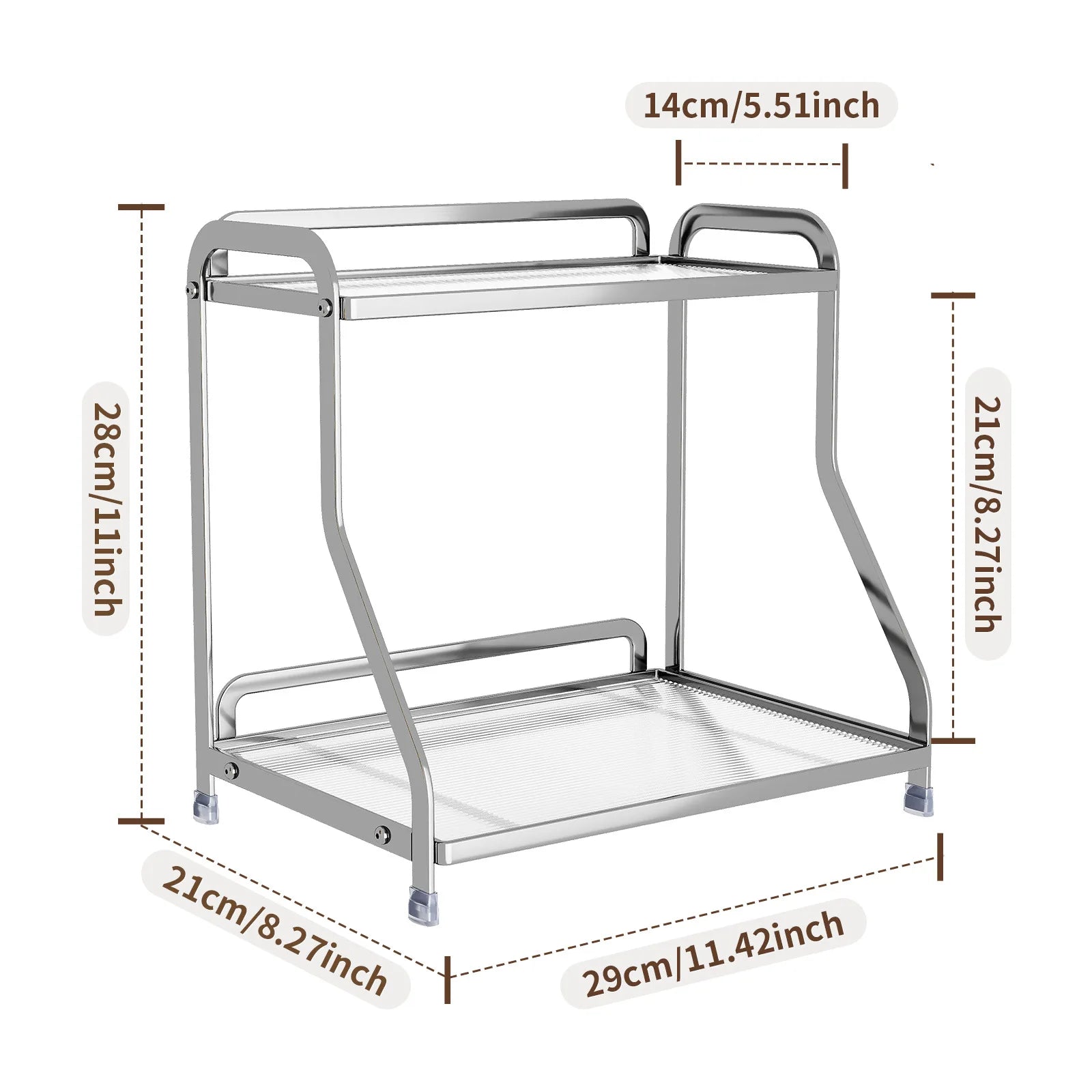 Desktop Shelf Dresser Cosmetics Storage Rack Bathroom Perfume Finishing Rack Ornament Jewelry Rack Oasis Select Second layer silver