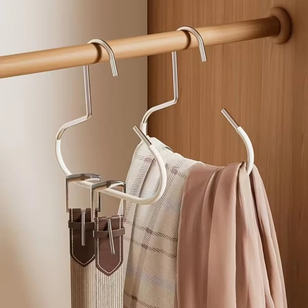 3/5pcs Stainless Steel Hat Hanger Hooks,Non-Slip Round Ring Closet Organizer for Hats Scarves,Space-Saving Wardrobe Storage Hook Oasis Select