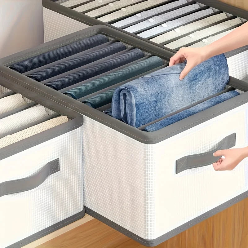 Foldable Fabric Drawer Organizers with Handles - Multi-Compartment Storage Box for Clothes, Pants, Bedding, Closet Organizers Oasis Select