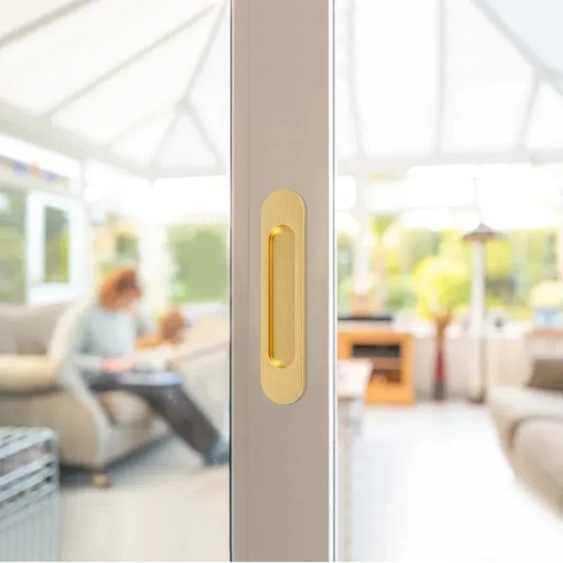 4Pcs Sliding Door Hardware Handle Door Knobs,Self-adhesive Pulls for Kitchen Cabinet Window Glass, No Punching Furniture Oasis Select