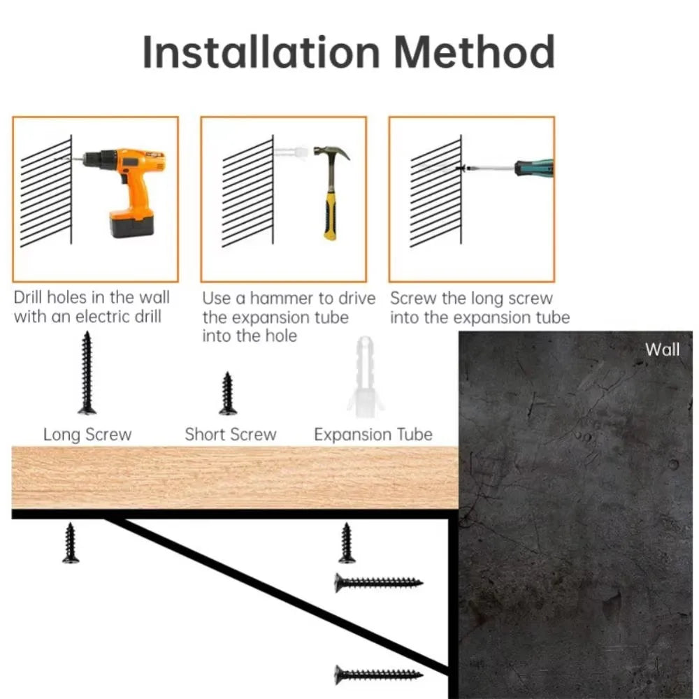 L-Type Iron Floating Shelf Bracket | Heavy Duty Wall Mount