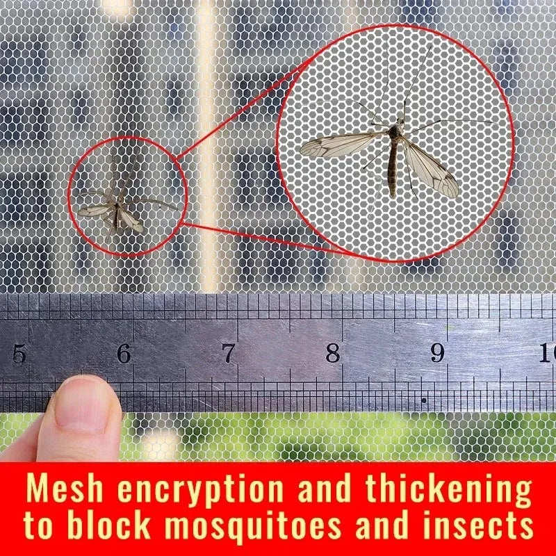 1-10PCS Thickened Polyester Mosquito Net Screen Self Adhesive with Velcro Simple Invisible Window Screen for Home Oasis Select
