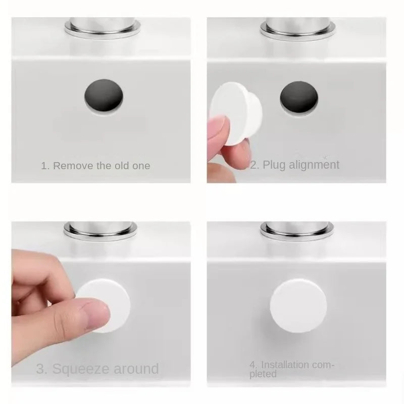 Wash Basin Overflow Ring Sewer Drain Cover Sink Seal Plug Bathtub Hole Insert Cap Rubber Stopper for Kitchen Bathroom Accessory Oasis Select