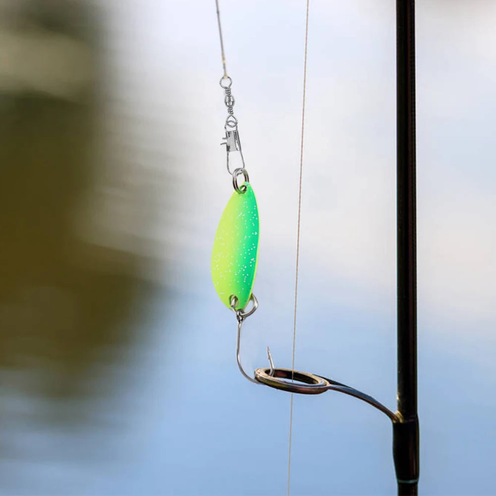 12-Pc Trout Spinner Lure Set – Metal Sequin Hard Bait & Hook Fishing Spinner Lure Oasis Select