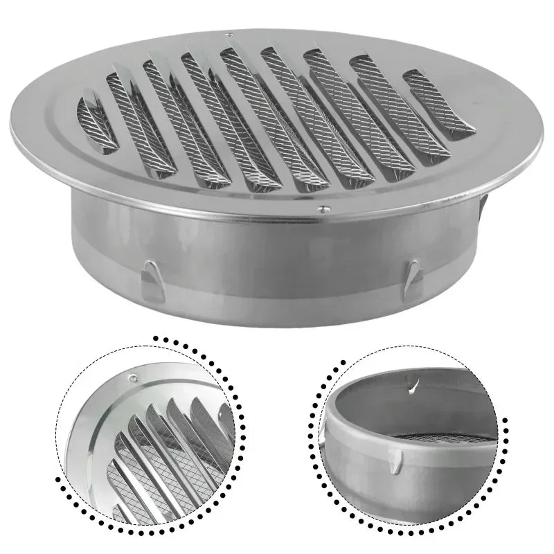70-300mm Stainless Steel Wall Ceiling Air Vent Exhaust Hood Ducting Ventilation Waterproof Vents Cap Grille Cover Oasis Select