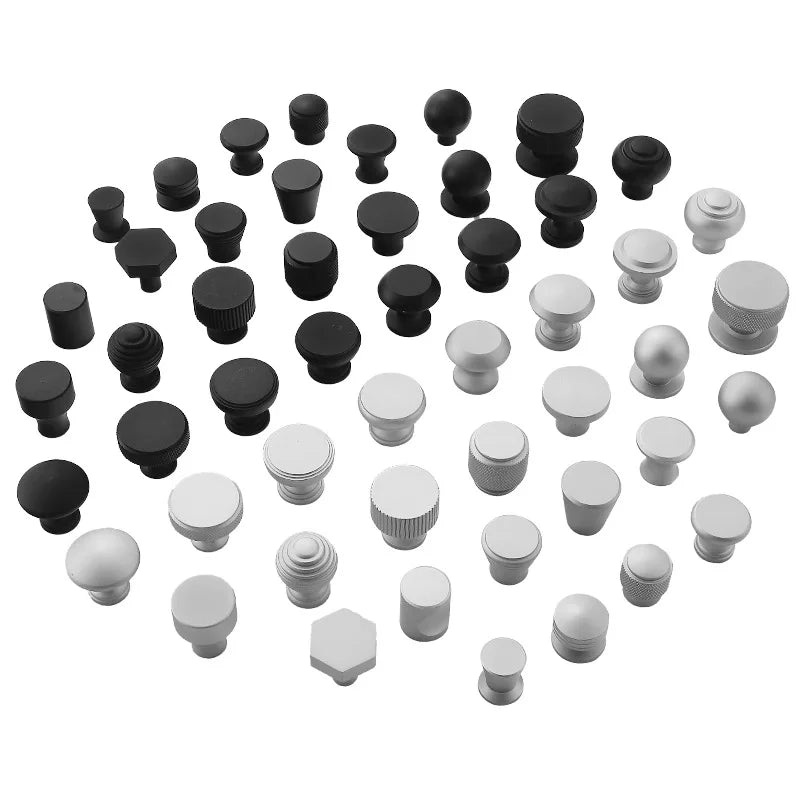 Aluminium Alloy Black Cabinet Knobs Kitchen Cabinet Handles Drawer Pulls Furniture Handle Hardware Oasis Select