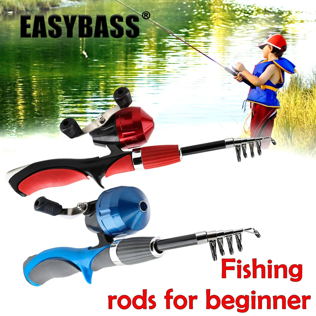 Children's Fishing Rod Beginner Fishing Rod Set Pig Mouth Wheel Belt Line Fishing Gear Set Oasis Select