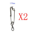 2PCS Stainless Steel Tuna Fishing Clip Snap with B.L Swivel for Spearfishing Long Line Fishing Accessories Fishing Tools Oasis Select 170mm