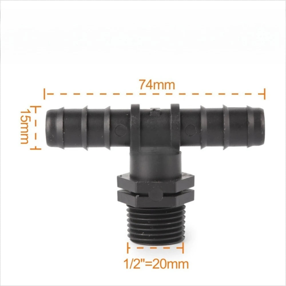 10 pcs 1/2" Drip Irrigation Fittings Kit Straight Tee Elbow Plug For 1/2 Inch 16mm Tubing Garden Watering Hose Connect Oasis Select