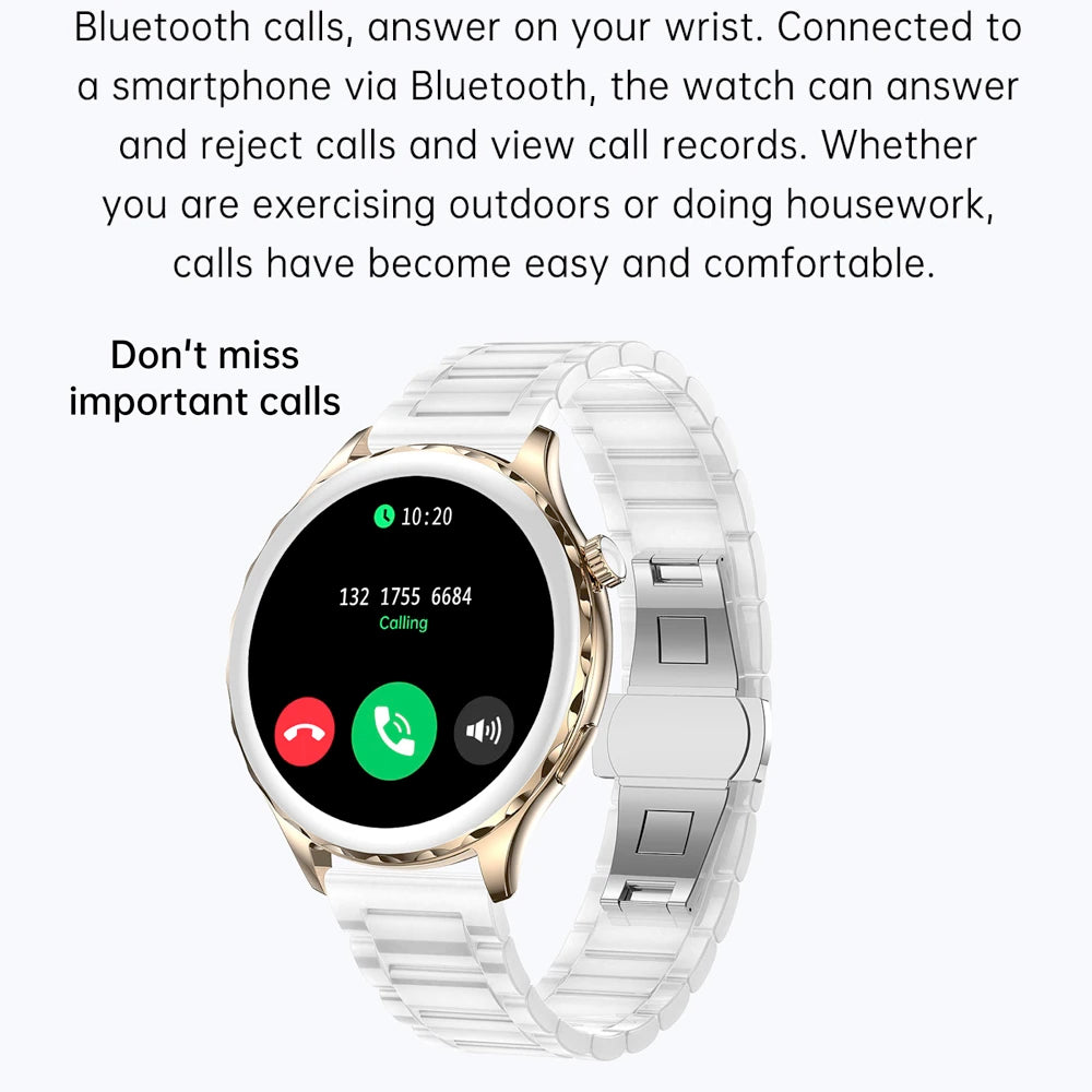 1.32" Smart Watch Women Blue Tooth Call Smartwatch 2023 Original Lady Watches Sports Fitness Heart Rate Waterproof Bracelet Oasis Select