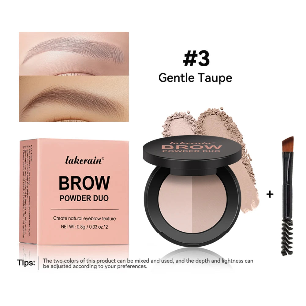 Eyebrow Powder Duo & Brush – Natural 3D Brow Kit | ibcccndc