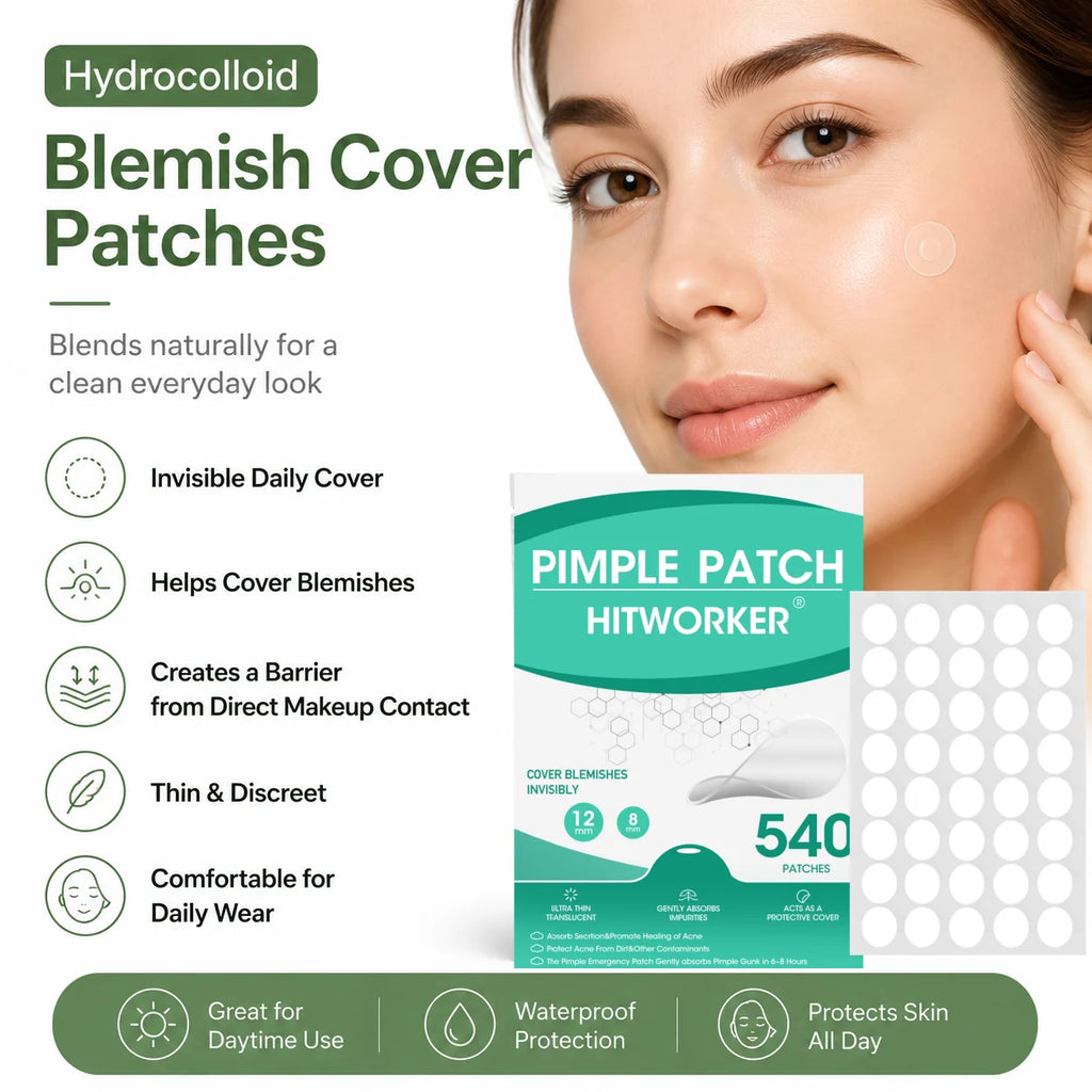 Water gel acne patch, invisible day and night, thin edge design, easy to tear and apply, daily facial care patch Oasis Select