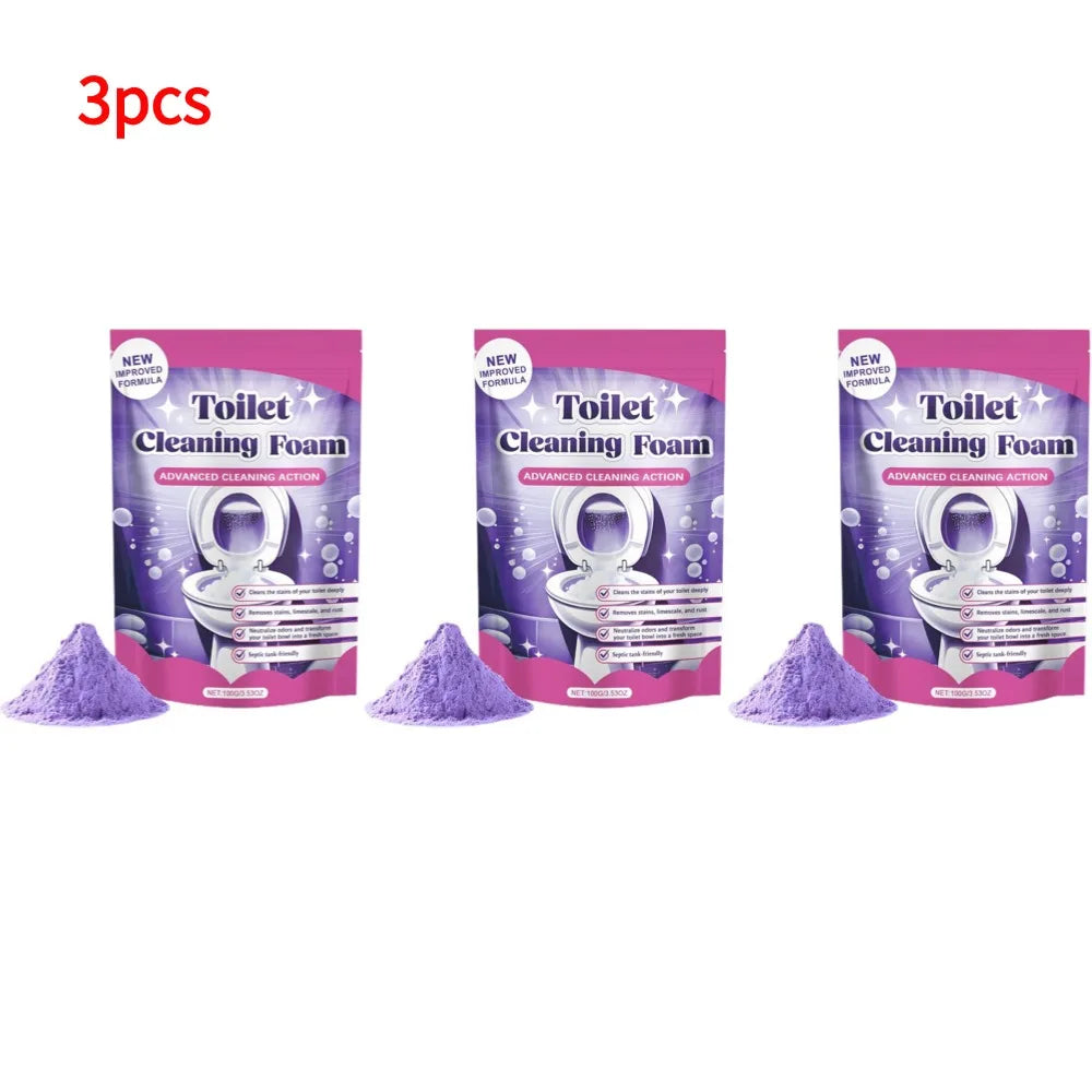 Toilet Bowl Cleaner Self Activating Miracles Powder Foam Deep Descaling Stain Remover Toilet Powder Household Toilet Cleaner Oasis Select 3pcs