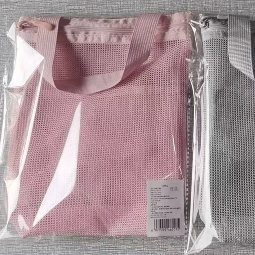Hanging Mesh Toiletry Bag – Breathable Zipper Organizer