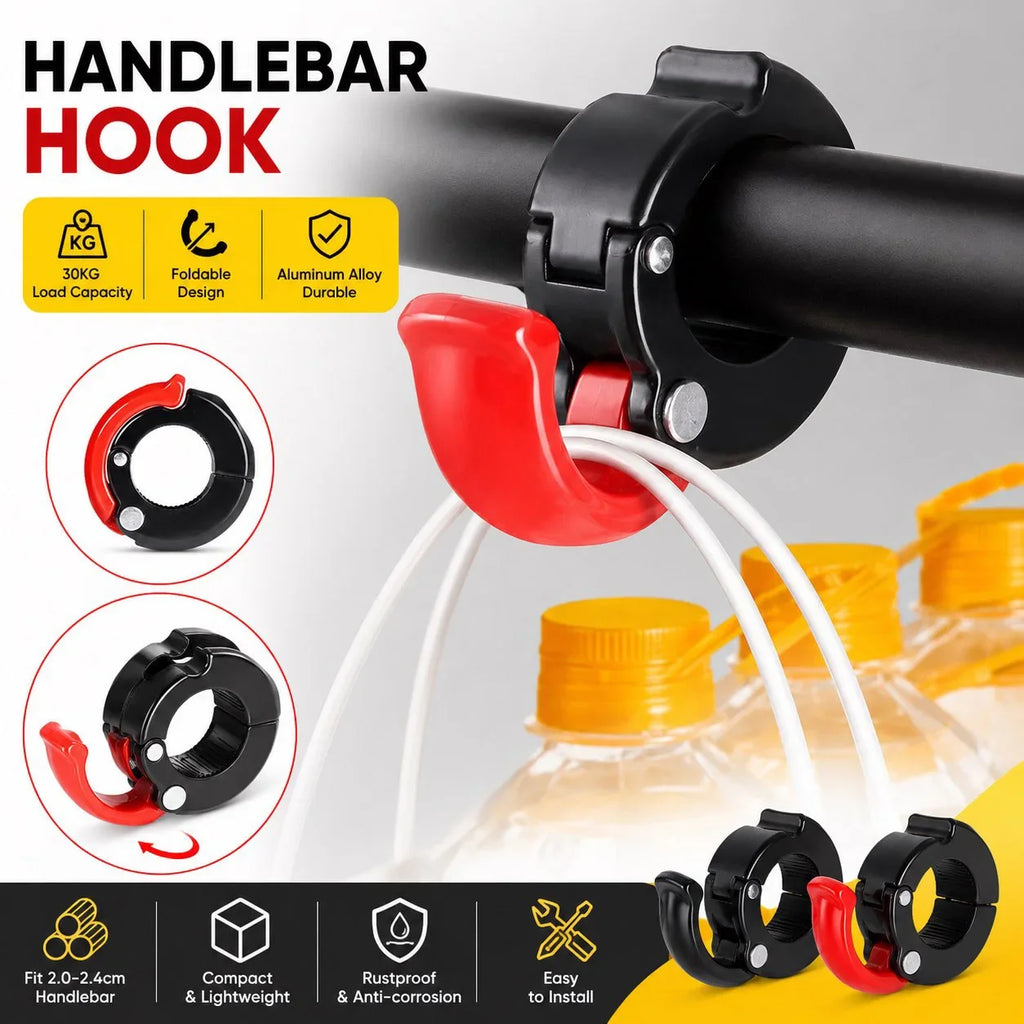 Foldable E-Bike Handlebar Hook | Aluminum Alloy, 30KG Capacity