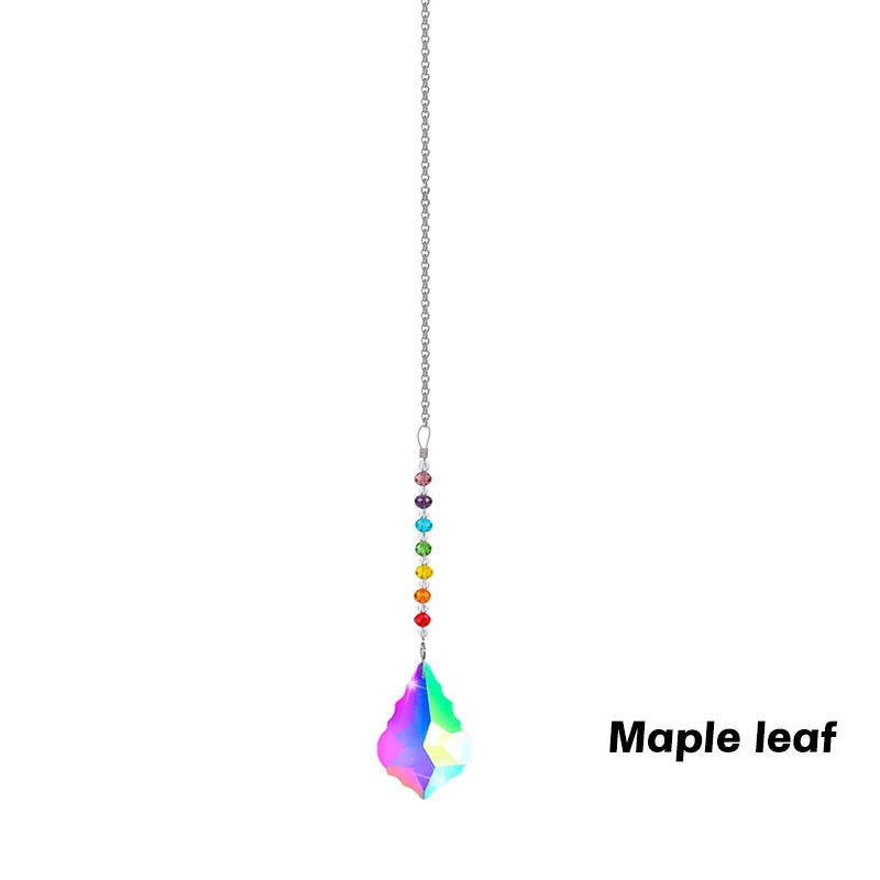Mesmerizing Colored Crystal Rainbow Maker Prism with Hanging Chain Oasis Select A3