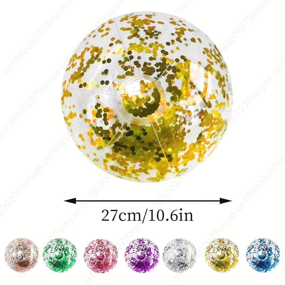 1pc Inflatable Beach Ball PVC Sequin Bal Summer Beach Swimming Pool Party Water Sports Fun Accessories Oasis Select