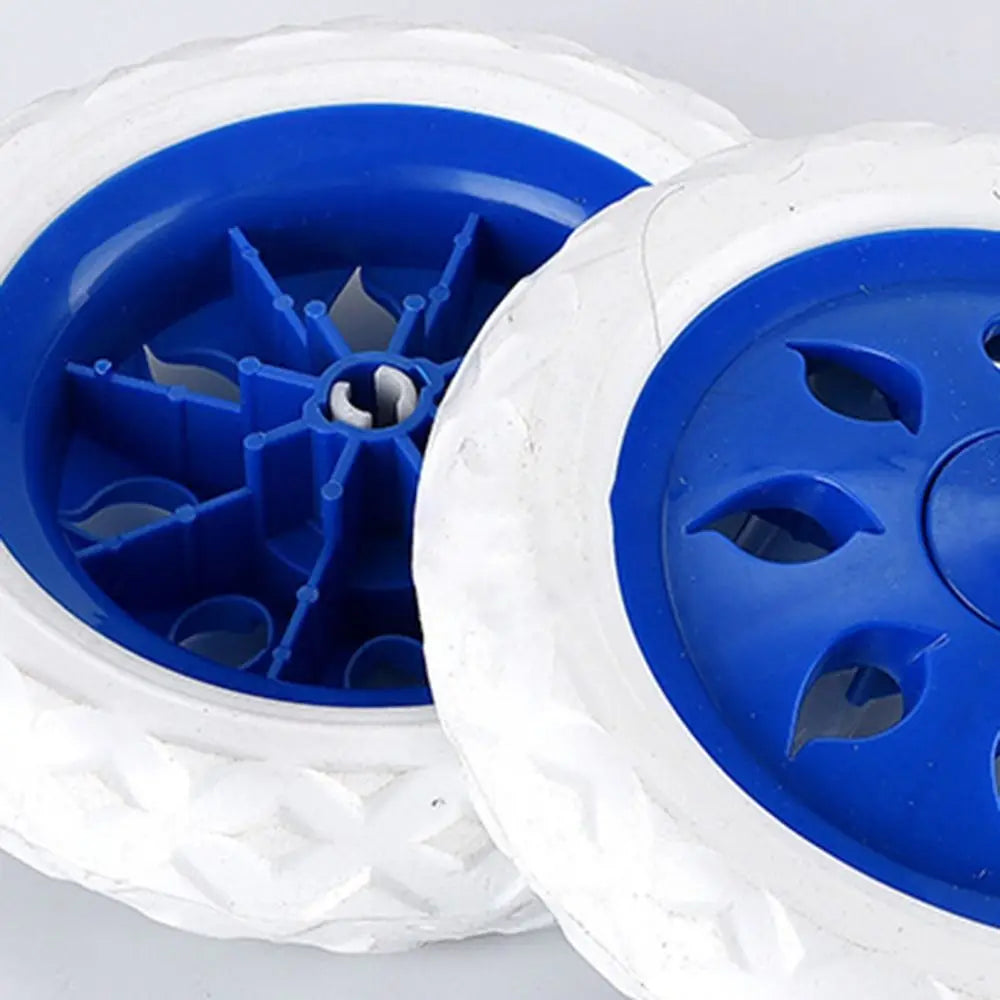 2Pcs EVA Shoppin Cart Wheels 6.3Inch Replacement Travelling Trolley Caster Anti Slip Flexible Tire Wheel Luggage Accessories Oasis Select