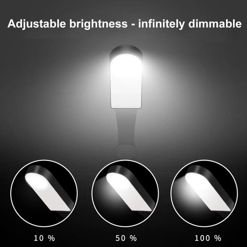 Portable Mini Desk Lamp Student Night Reading Light USB Charging LED Book Light 3 Light Source Clip Lamp Oasis Select