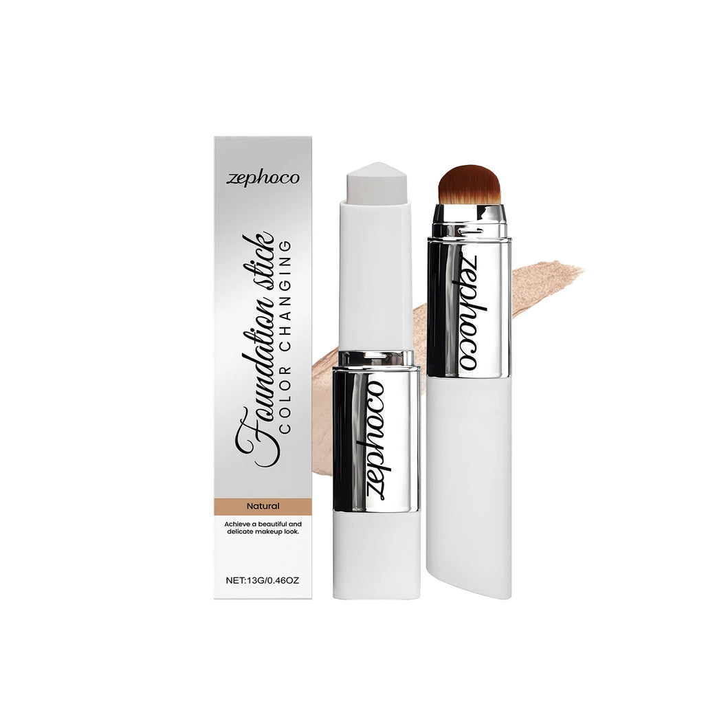2-in-1 Color-Changing Foundation Stick & Concealer | Matte Foundation Concealer Stick Oasis Select Natural