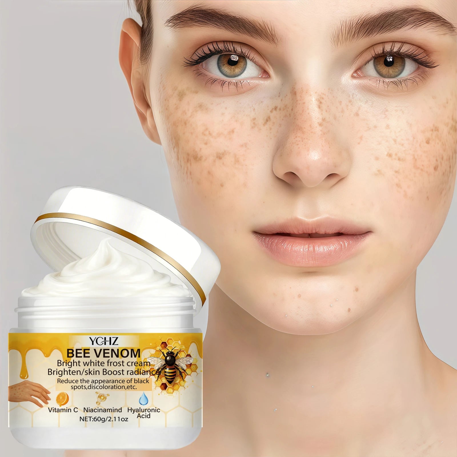 YCHZ Bee Venom Brightening Cream – Dark Spot & Glow 60g