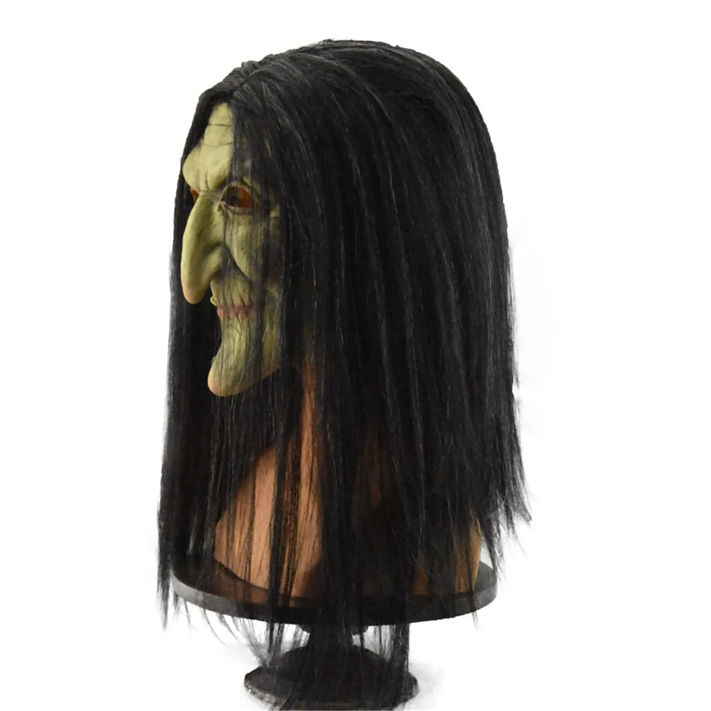 Scary Old Witch Latex Mask with Hair | Halloween Costume Halloween Costume Mask Oasis Select