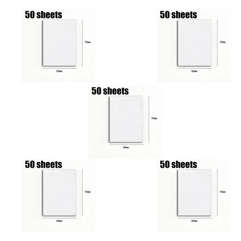 50/250Sheets Transparent Sticky Notes Scrapes Stickers Note Pads Posted It Paper Clear Notepad School Stationery Office Supplies Oasis Select 250sheets Small