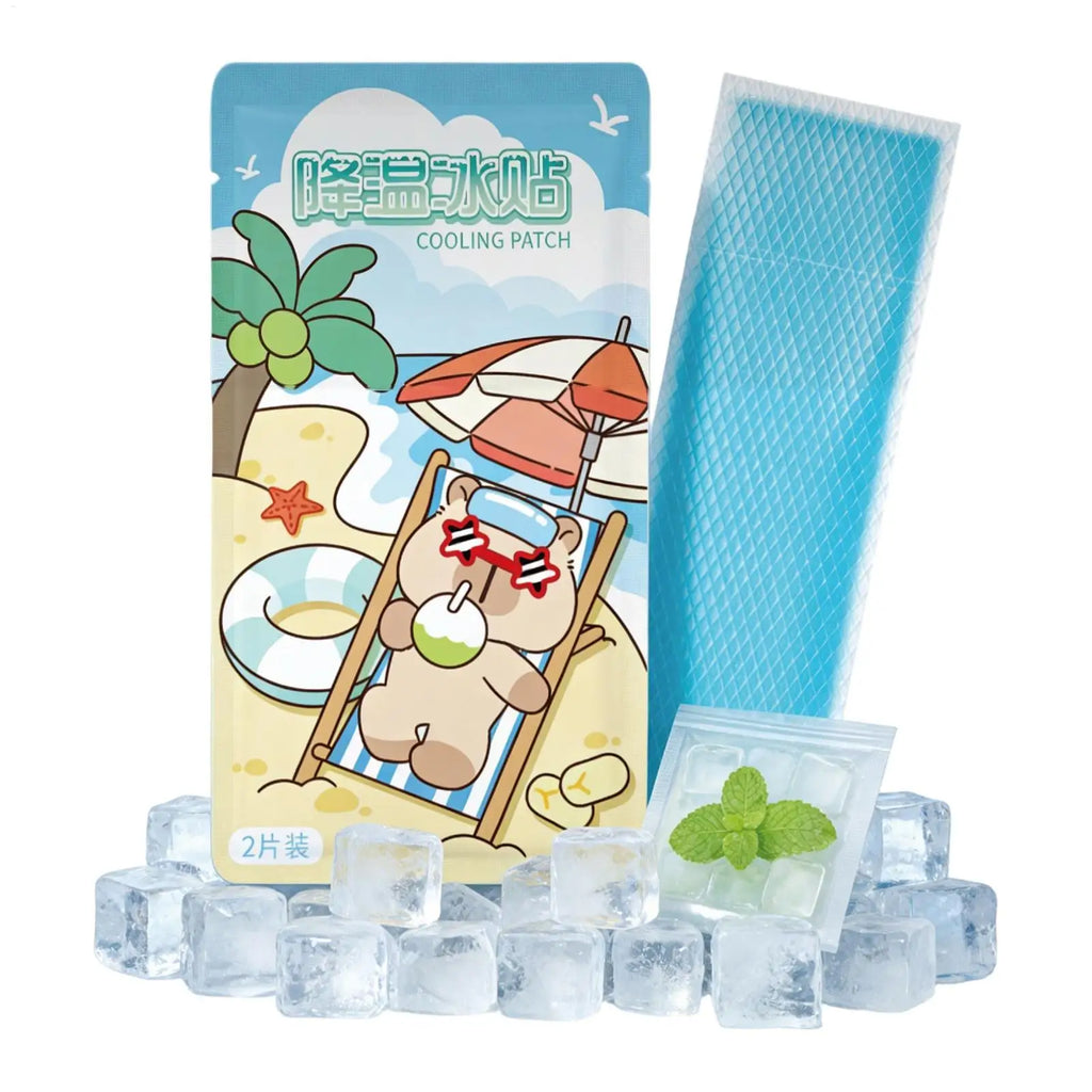 2Pcs Summer Cooling Patches for Hot Reducer Stickers Instant Relief Cooling Patch for Sports Travel Camping Hiking Walking Oasis Select
