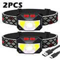 ZHIYU 500LM Rechargeable LED Headlamp 2-Pack | Motion Sensor