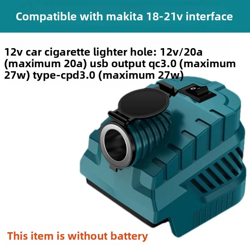 For Makita 18V Battery To 12V 240W Power Adapter for Car Fridge Cigarette Lighter Port Buck Converter Regulator Tool Accessory Oasis Select For Maktia