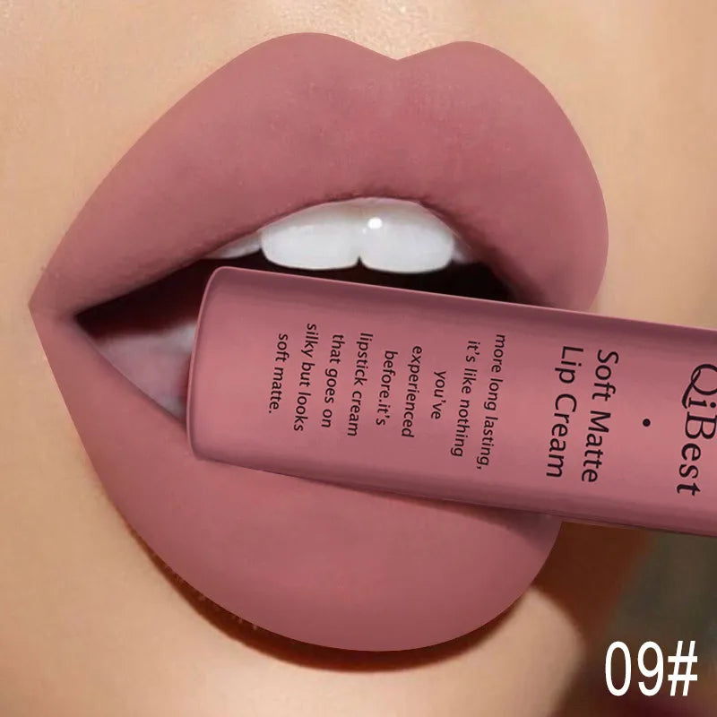 QIBEST Matte Liquid Lipstick – Waterproof Velvet Lip Tint
