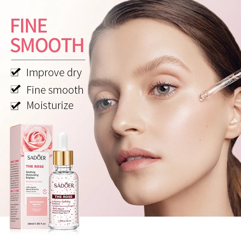 30ml Rose Gold Luxury Moisturizing Serum Shrinking Pore Hydrating Serum Original Liquid Face Serum Soothing Brighten Skin Oasis Select