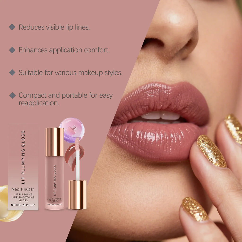 Crystal Plumping Lip Gloss – High-Shine Hydrating Lip Oil