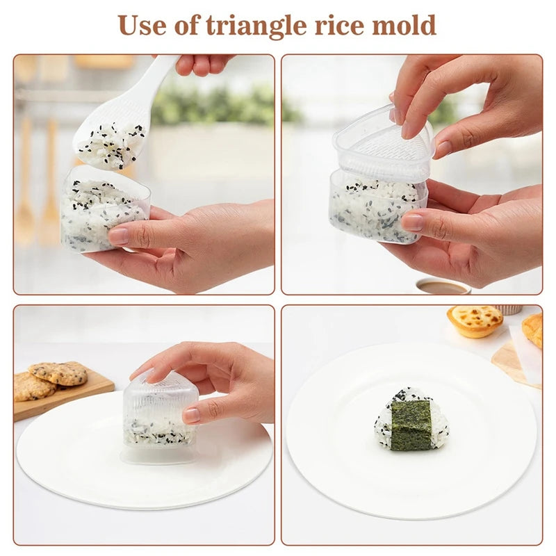 Onigiri Mold Set Stainless Steel Musubi Mold With Slicer And Triangle Rice Ball Mold And Rice Spoon Musubi Press Mold Oasis Select