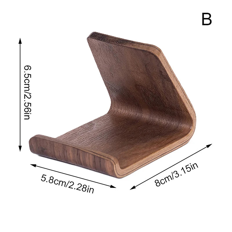 Multifunctional Solid Wood Phone Holder Front Desk Business Card Display Rack Creative Home Office Desktop Decoration Oasis Select B